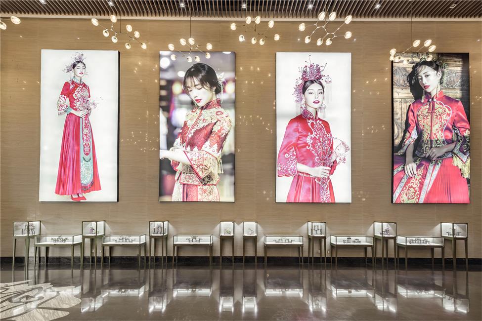 婚纱店展示背景设计