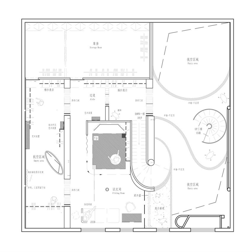 婚纱店二层平面图