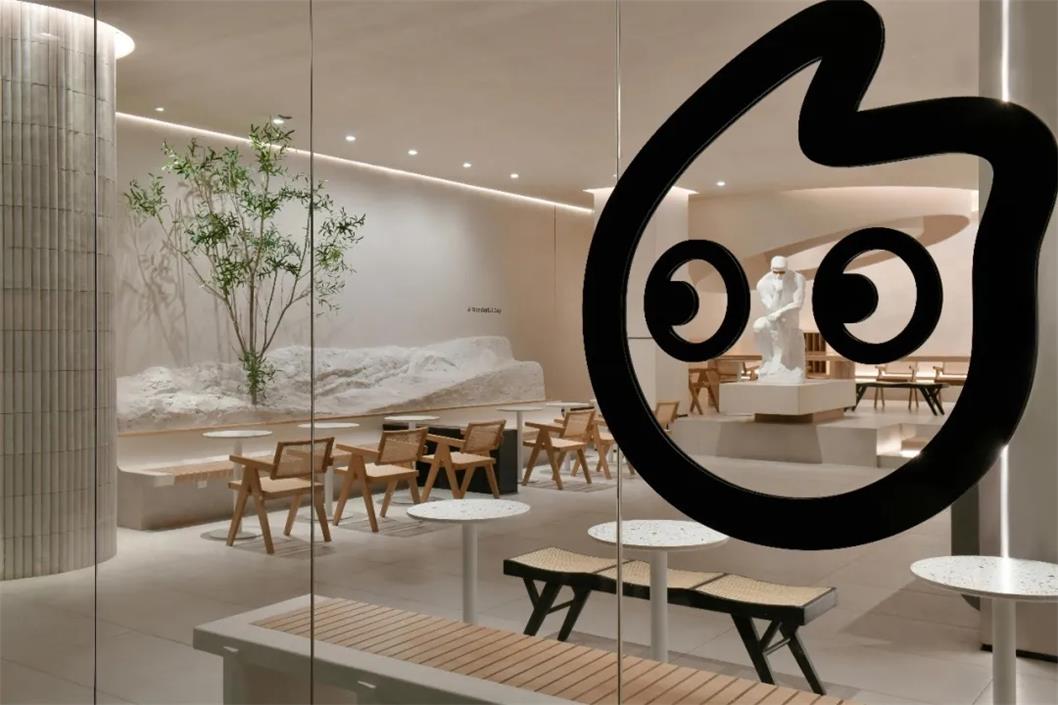 奶茶店玻璃墙logo设计