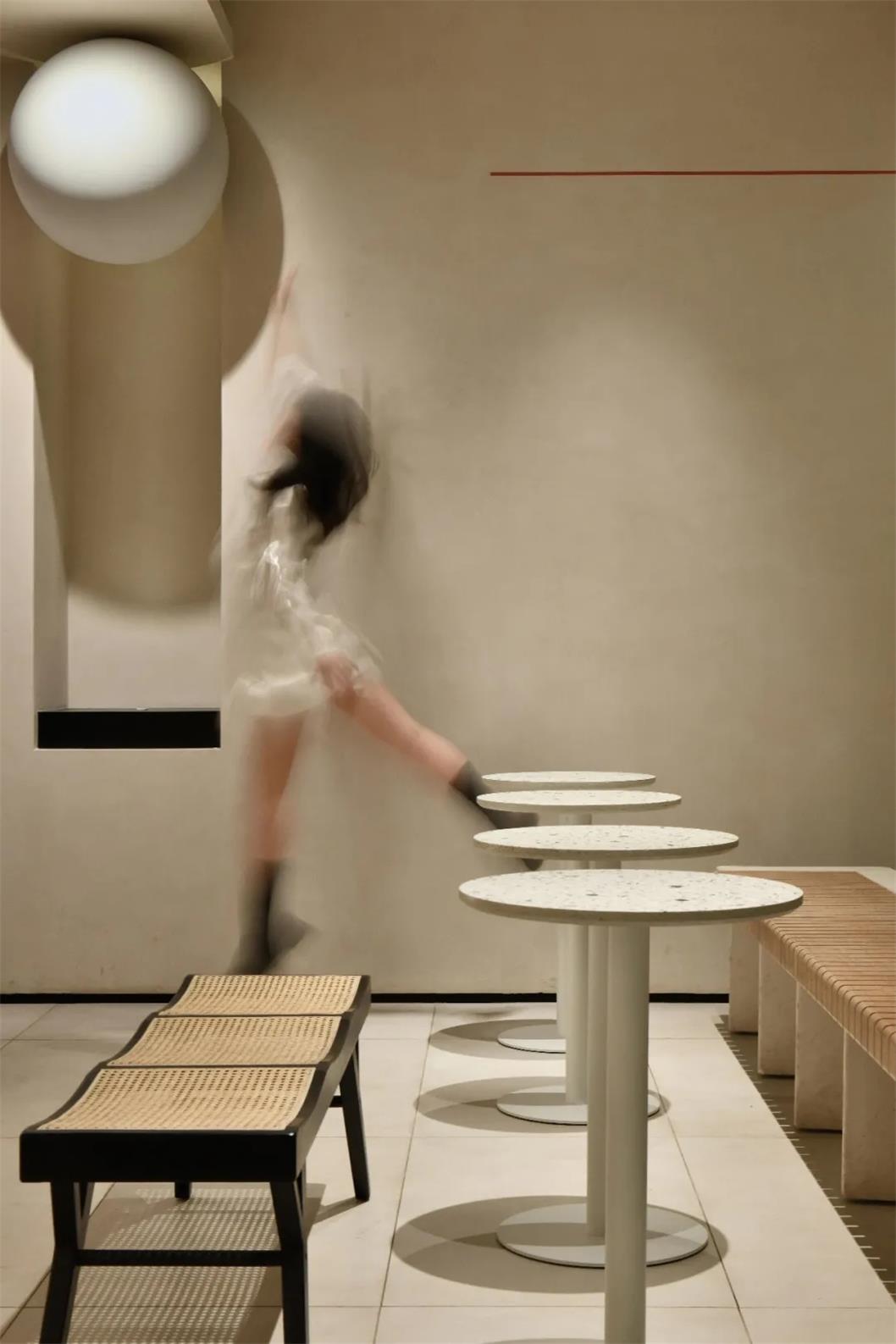 奶茶店客座区餐桌椅设计